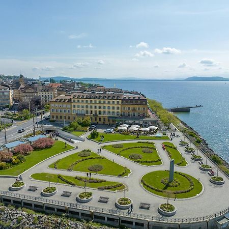 Beau Rivage Hotel Neuchâtel Eksteriør bilde Aerial view of the square
