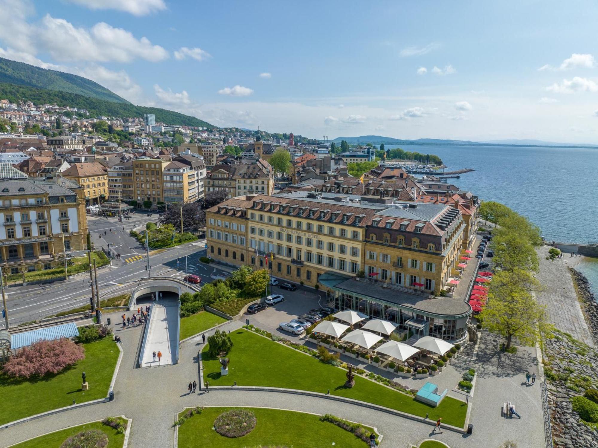 Beau Rivage Hotel Neuchâtel Eksteriør bilde Aerial view of the hotel