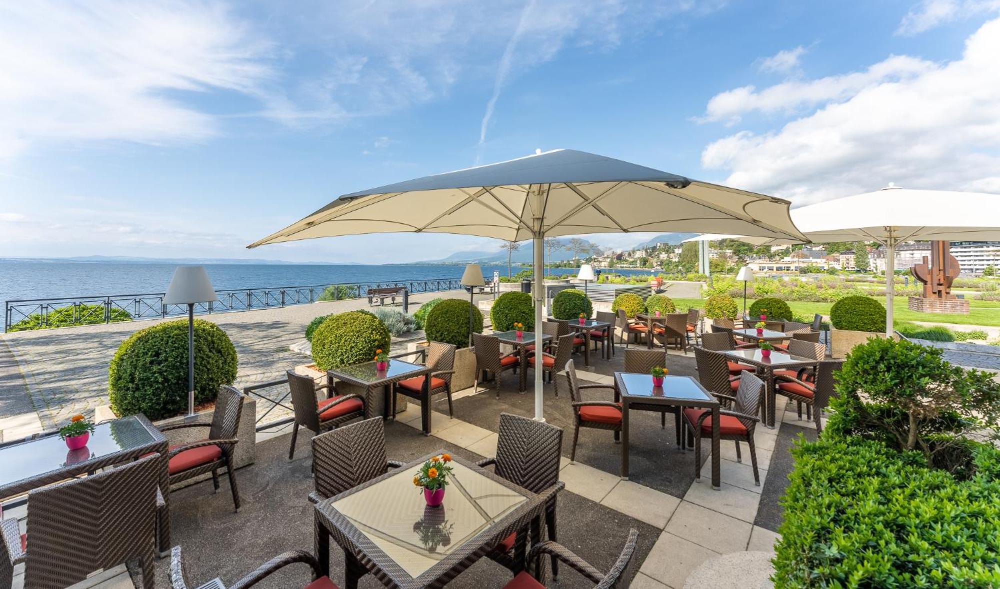 Beau Rivage Hotel Neuchâtel Eksteriør bilde The Terrace at the Hotel